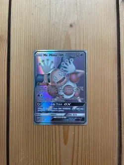 Pokemon Card Mr. Mime GX 156/168 Full Art Ultra Rare Celestial Storm Played - Image 1