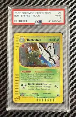 2002 Pokemon Expedition # 5 Butterfree Holo PSA 9 Card MINT! Rare Free Shipping! - Image 1