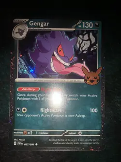 Pokemon Card Gengar Holo Paldean Fates Eng English Trick Or Trade 057/091 - Image 1