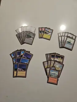 MTG Ice Age Basic Land 9 Blue, 3 Green, 10 Black, 11 Red, 11 White - Image 1