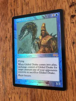 Mtg - Gilded Drake - FOIL - Urza's Saga - Legacy - Commander - Watch Item Video! - Image 3