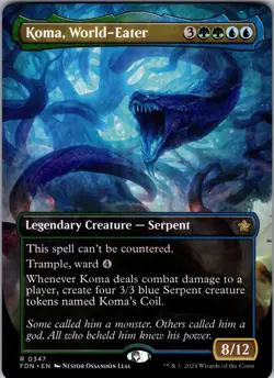 Koma, World-Eater (Borderless) Foundations Rare NM Magic: The Gathering Normal - Image 1