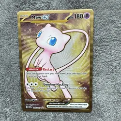 Pokemon Mew EX TCG 205/165 Metal Gold Scarlet & Violet 151 UPC Promo Card - Image 1