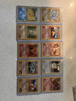 Set of 10 Vintage Pokemon Cards 1999 Gym Trainers - Image 1