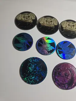 Lot of 14x Official Pokemon TCG Coins Jumbo & Small Size - Image 2