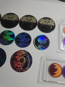 Lot of 14x Official Pokemon TCG Coins Jumbo & Small Size - Image 3