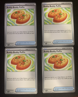 4x Buddy Buddy Puffin 144/162 Temporal Forces Uncommon Pokemon Playset x4 - Image 1