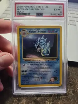 Pokemon TCG Giovanni's Gyarados Gym Challenge Holo Card 5/132 Vintage 2000 PSA 6 - Image 1