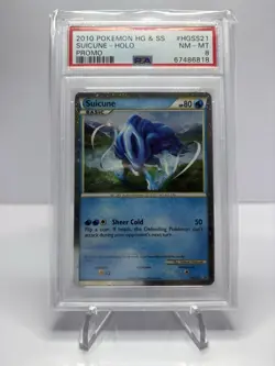 PSA 8 Shiny Suicune HGSS21 Holo Black Star Promo 2010 Pokemon - Image 1