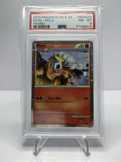 2010 Pokemon Heart Gold & Soul Silver Entei Holo Promo HGSS20 PSA 8 NEAR MINT - - Image 1