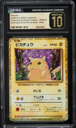 CGC Pristine 10 Pikachu Holo Classic Charizard & Ho-oh EX Deck Pokemon #008 - Image 1