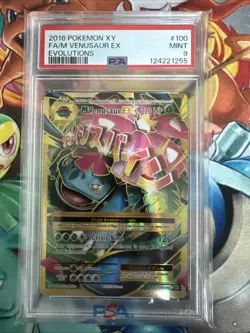 2016 Pokemon XY Evolutions Mega Venusaur EX Full Art PSA 9 Mint English 100/108 - Image 1