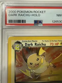 2000 Pokemon Rocket Dark Raichu Holo PSA 8 NM-MT Team Rocket #83/82 - Image 2