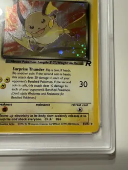 2000 Pokemon Rocket Dark Raichu Holo PSA 8 NM-MT Team Rocket #83/82 - Image 4