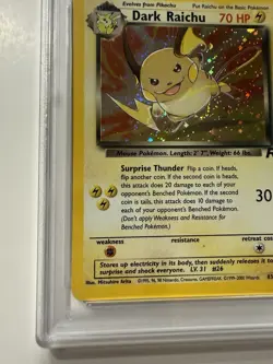 2000 Pokemon Rocket Dark Raichu Holo PSA 8 NM-MT Team Rocket #83/82 - Image 5