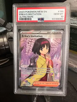Pokemon TCG Erika's Invitation PSA 10 Scarlet & Violet-151 196/165 Holo - Image 1