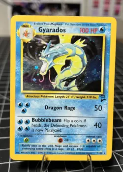 Gyarados 6/102 Base Set Unlimited Holo Rare Pokemon TCG Card Vintage WOTC - Image 1