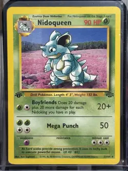 Pokemon TCG Nidoqueen Jungle 23/64 1st Edition Non-Holo Rare - Image 1