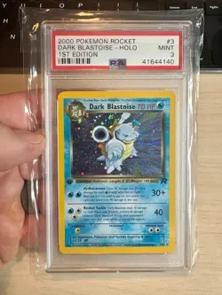 Dark Blastoise 1st Edition Holo Team Rocket 2000 Pokemon #3 PSA 9 Mint - Image 1