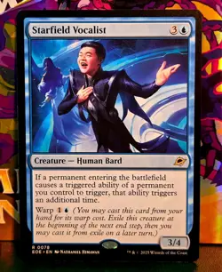 magic the gathering - Starfield Vocalist - Creature - Human Bard - Rare - Blue - Image 1