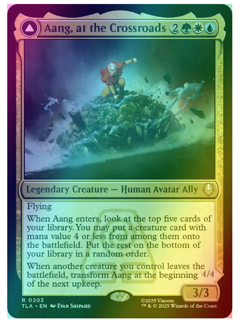 Aang, at the Crossroads // Aang, Destined Savior - Foil Avatar MTG - Image 1