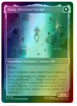 Aang, at the Crossroads // Aang, Destined Savior - Foil Avatar MTG - Image 2