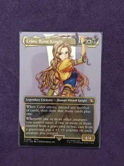 MTG Final Fantasy Celes Rune Knight Borderless # 201 NM FIC - Image 1