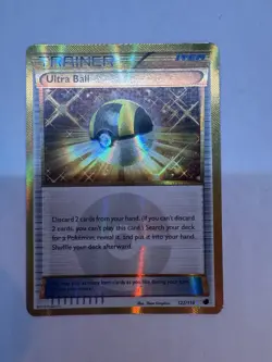 Pokemon TCG Ultra Ball Plasma Freeze 122/116 Secret Rare Card Gold - Image 1