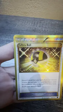 Pokemon TCG Ultra Ball Plasma Freeze 122/116 Secret Rare Card Gold - Image 2