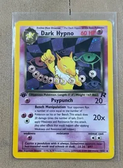 Dark Hypno 9/82 1ST EDITION HOLO Team Rocket Pokemon TCG WOTC Vintage MINT-NM - Image 1