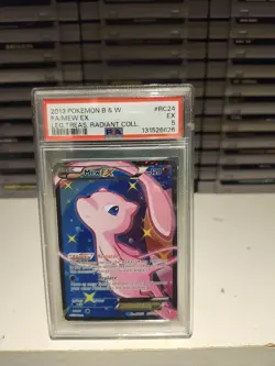 2013 POKEMON B&W LEGEND TREASURES RADIANT COLLECTION #RC24 FULL ART/MEW EX PSA 5 - Image 3