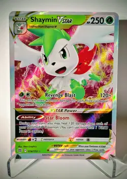 Shaymin VSTAR Ultra Rare SWSH09: Brilliant Stars 014/172 Pokemon Card TCG - Image 1