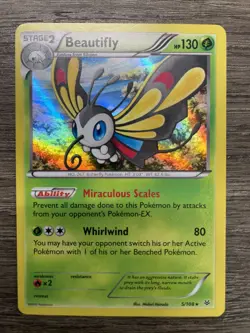 Pokemon TCG Beautifly Roaring Skies Holo Rare Card 5/108 NM Condition - Image 1