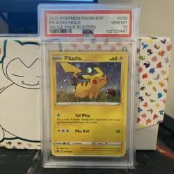 2020 SWSH BSP Pikachu-Holo PSA Gem MT 10 Black Star Promos 2020 Pokemon SWSH - Image 3