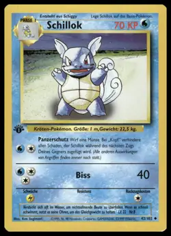 Pokemon Base Set Schillok GERMAN #042/102 NM - Exact Card Shown - Image 1