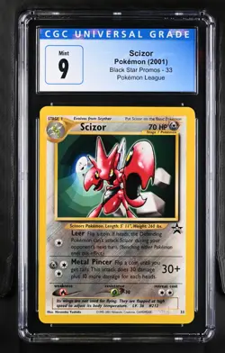 Pokemon Scizor #33 Pokemon League Black Star Promo 2001 CGC 9 - Image 1