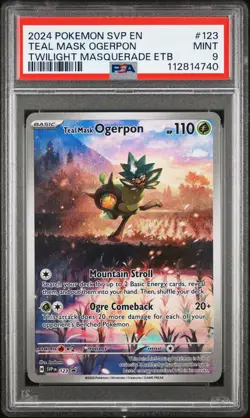 Pokemon Teal Mask Ogerpon #123 Black Star Promo 2024 PSA 9 Mint - Image 1