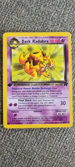 Dark Kadabra 1st edition - Pokemon TCG - MP - Uncommon - Team Rocket 39/82 - Image 1