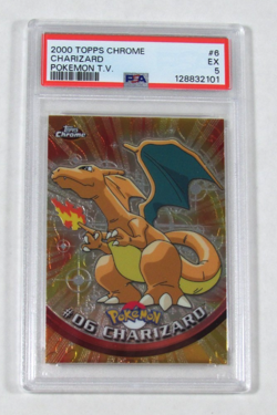 2000 Topps Chrome Pokemon T.V. #06 CHARIZARD PSA 5 EX - Image 1