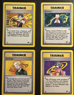 Gym Leader Trainer Lot Non-Holo LP Gym Heros Gym Challenge Pokemon - Image 1