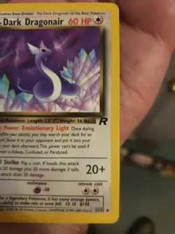 POKEMON CARD DARK DRAGONAIR 1ST EDITION TEAM ROCKET 33/,82 UK - Image 3