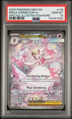 2025 POKEMON MEG EN-MEGA EVOLUTION #178 MEGA GARDEVOIR EX PSA 10 - Image 1