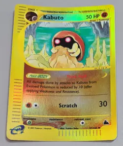 Kabuto # 37/144 Reverse Holo Karte B aus Skyridge 2003 Pokemon EN Mint Vintage - Image 1