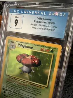 Pokemon Card - Vileplume Jungle Holo Error No Symbol Graded CGC 9 Mint - 15/64 - Image 3