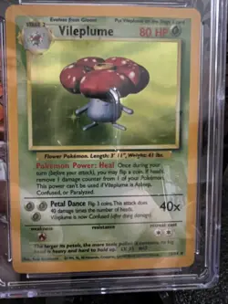 Pokemon Card - Vileplume Jungle Holo Error No Symbol Graded CGC 9 Mint - 15/64 - Image 4