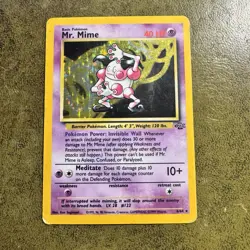 Pokemon TCG Mr Mime 6/64 Jungle Holo Rare Card Unlimited MP Condition - Image 1