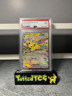 2024 Pokemon Pikachu EX Holo 057/191 PSA 9 MINT (Surging Sparks) - Image 1