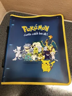 Vintage Pokemon Game Freak Blue 3 Ring Card Binder 1999 Nintendo￼ - Image 1