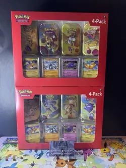 Pokemon TCG: 4 Mini Tins + 4 Promo Cards Bundle 151 Sam's Club Exclusive - Image 1