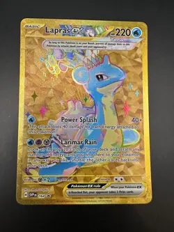 Lapras ex SVP164 Scarlet & Violet Gold Secret Rare Promo Pokemon Card - Image 1